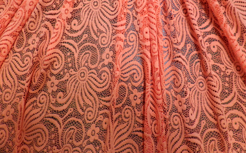 7.Neon Orange Wild Flower Lace